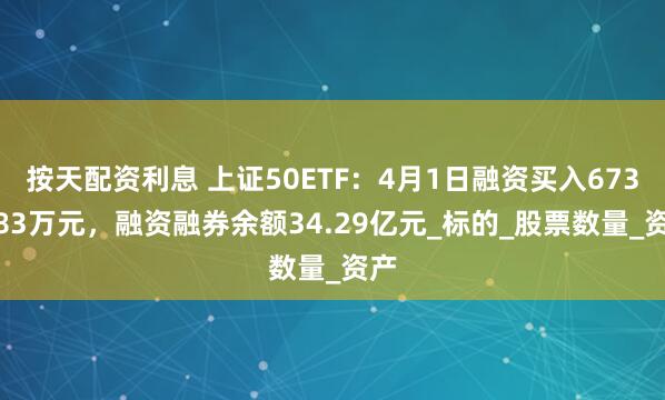 按天配资利息 上证50ETF：4月1日融资买入6736.83万元，融资融券余额34.29亿元_标的_股票数量_资产