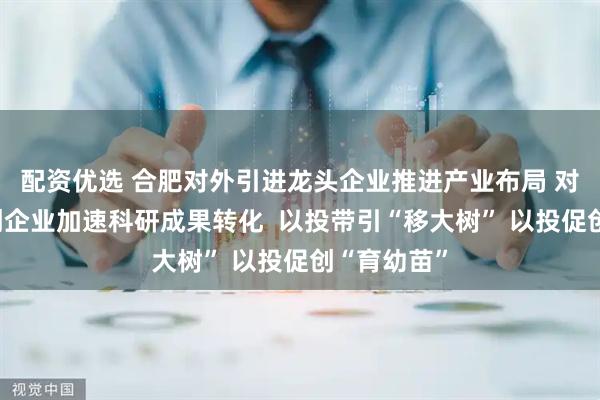 配资优选 合肥对外引进龙头企业推进产业布局 对内培育科创企业加速科研成果转化  以投带引“移大树” 以投促创“育幼苗”